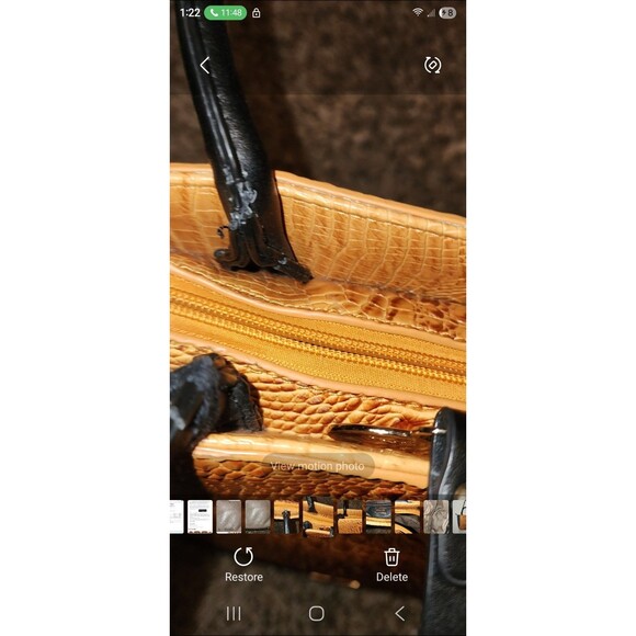 Brahmin Women's Large Leather Tote - Tri-color Boho - Picture 10 of 12